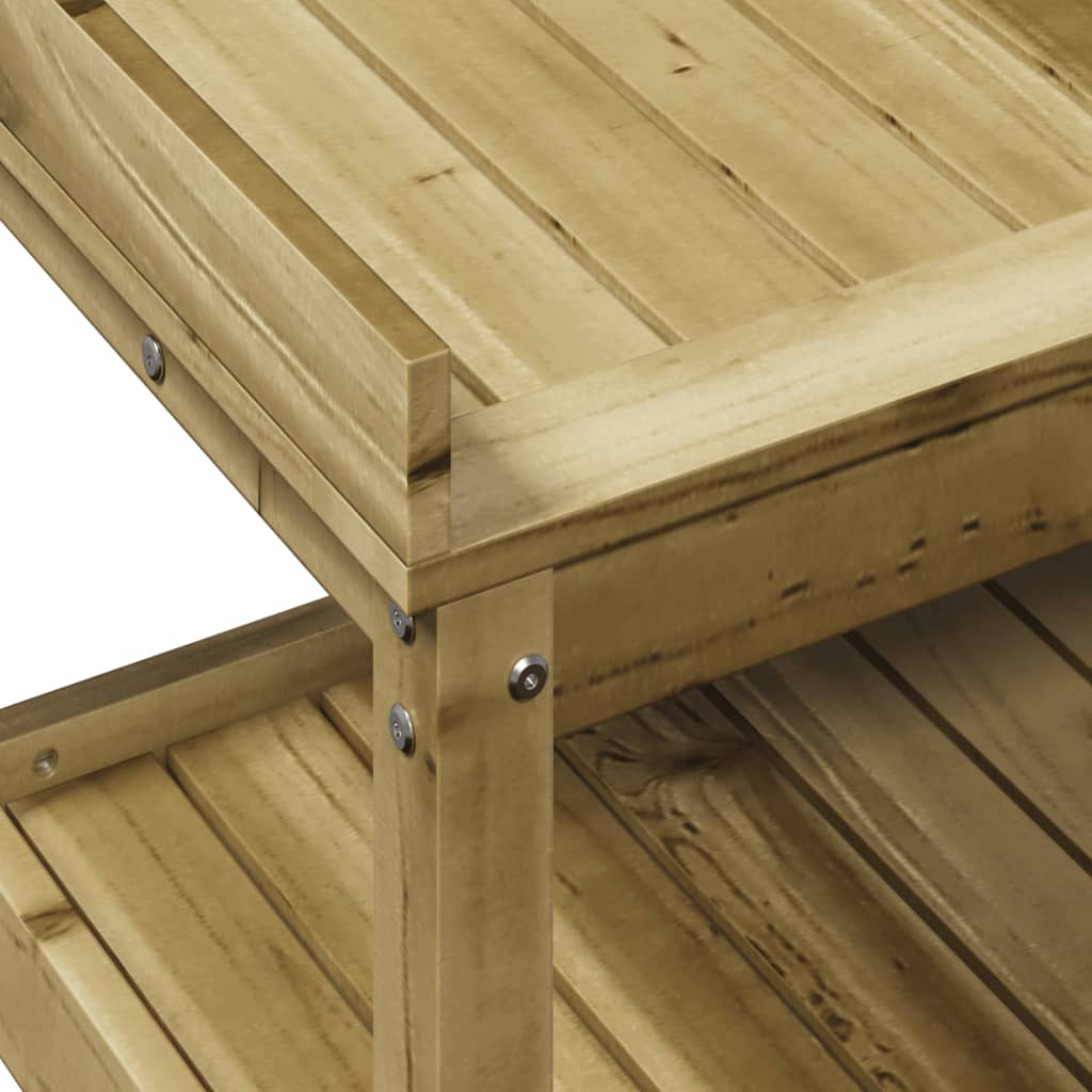 Tavolo Invaso con Ripiani 108x45x86,5 cm Legno Impregnato Pino - homemem39
