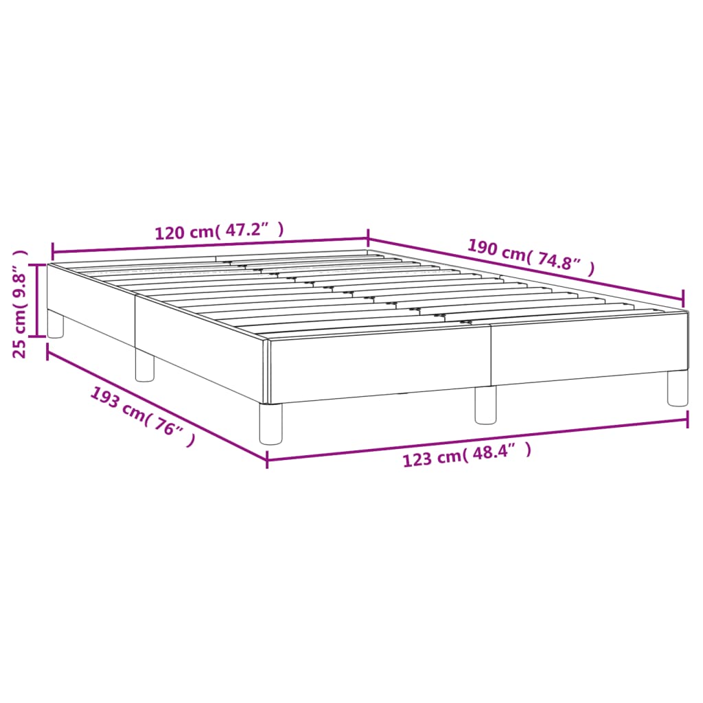 Giroletto senza Materasso Blu Scuro 120x190 cm Velluto