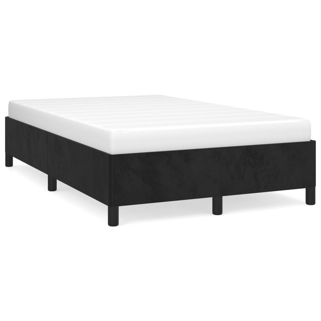 Giroletto senza Materasso Nero 120x190 cm Velluto