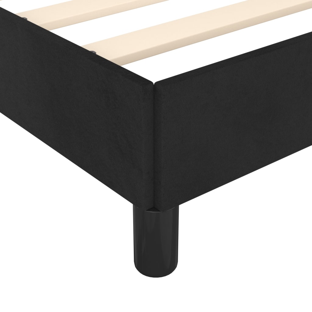 Giroletto senza Materasso Nero 120x190 cm Velluto
