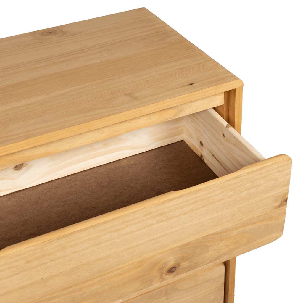 Comodino SAUDA Rovere 76,5x39x91 cm in Legno Massello di Pino - homemem39