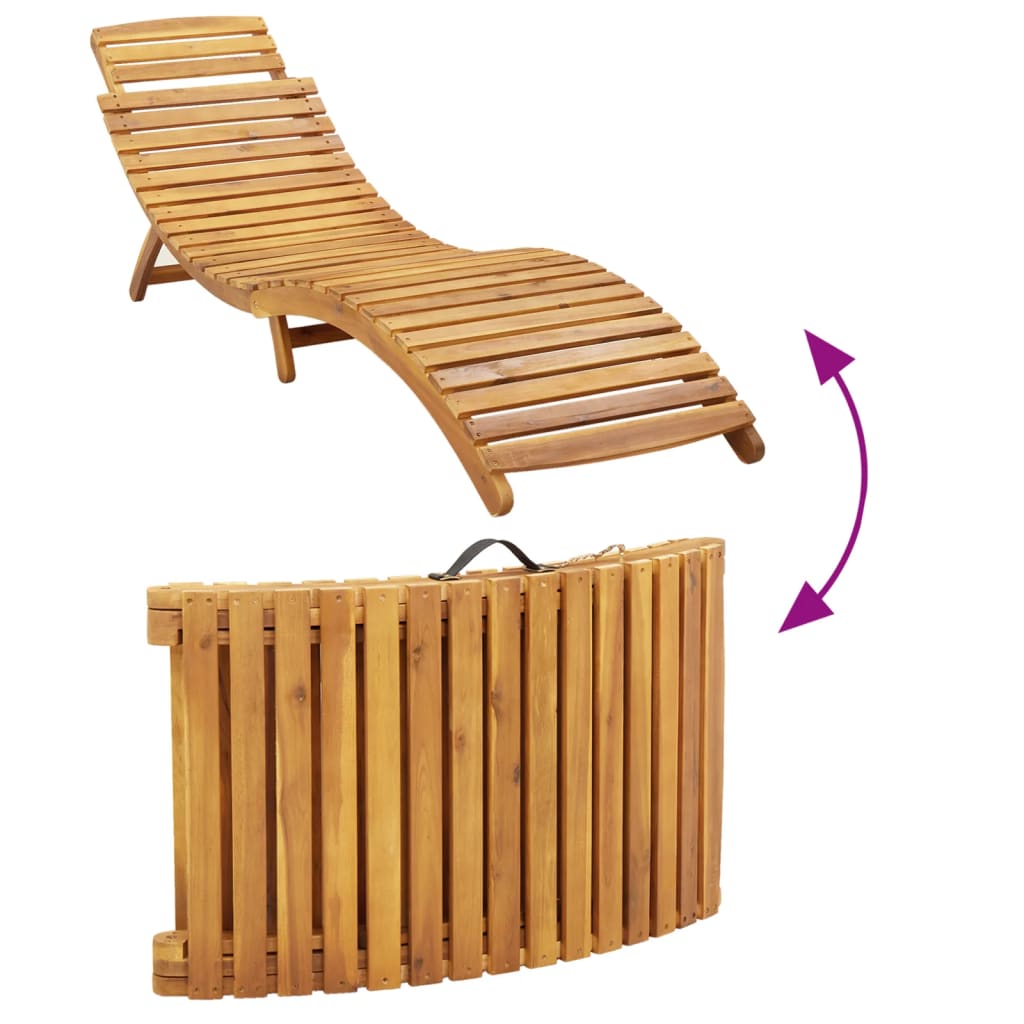 Lettino Prendisole con Cuscino Tortora Legno Massello di Acacia - homemem39