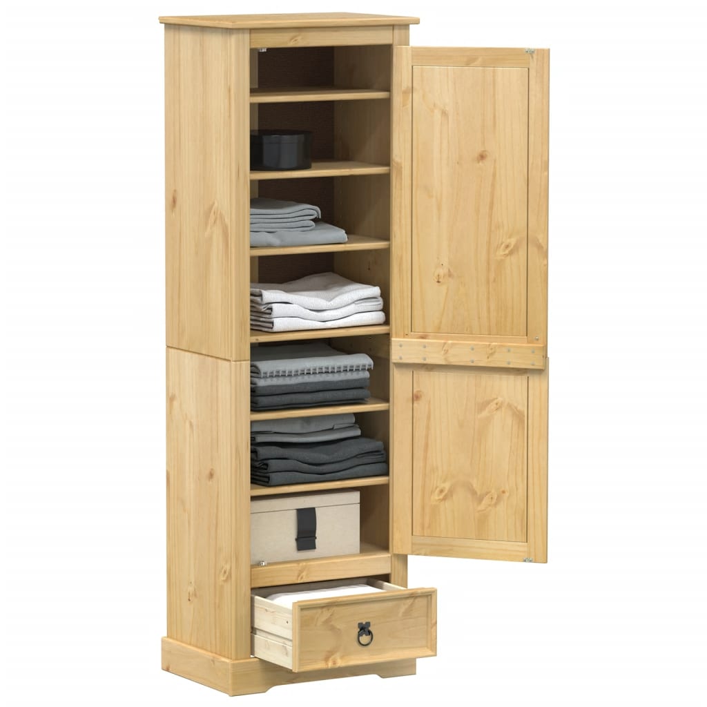 Armadio Corona 55x38x170 cm in Legno Massello di Pino - homemem39
