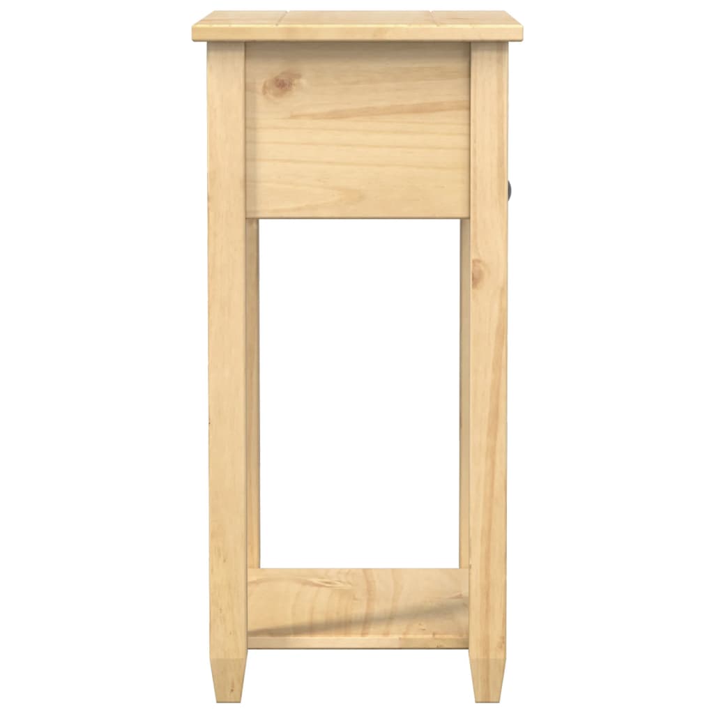 Tavolino Consolle Corona 55x35x73 cm in Legno Massello di Pino - homemem39