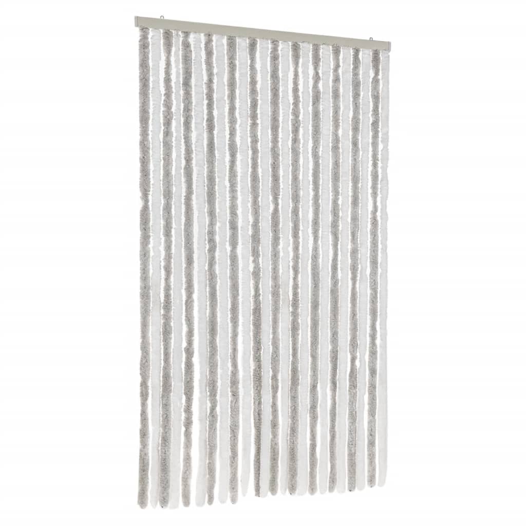 Tenda Antimosche Grigia Chiaro e Bianca 100x200 cm in Ciniglia - homemem39