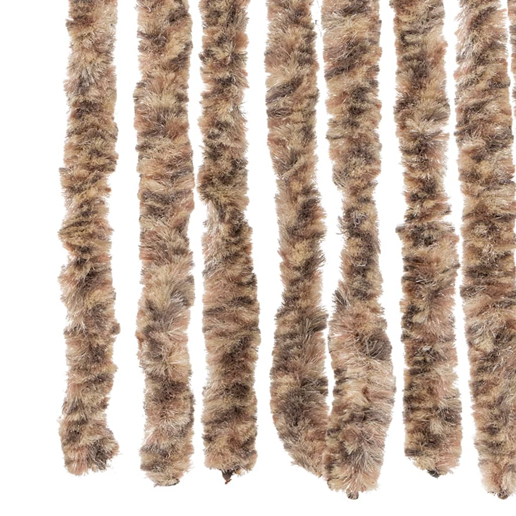 Tenda Antimosche Beige e Marrone Scuro 90x220 cm in Ciniglia - homemem39