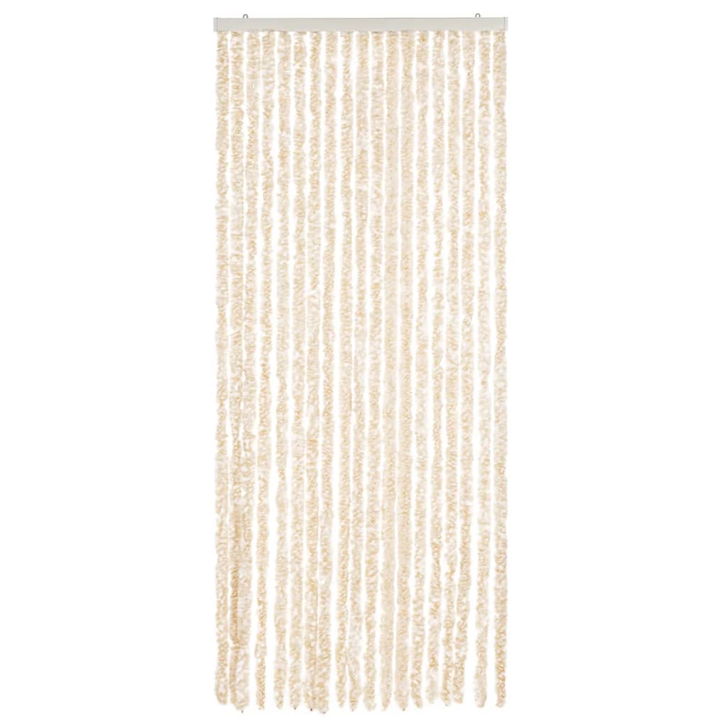 Tenda Antimosche Beige e Bianca 56x185 cm in Ciniglia - homemem39
