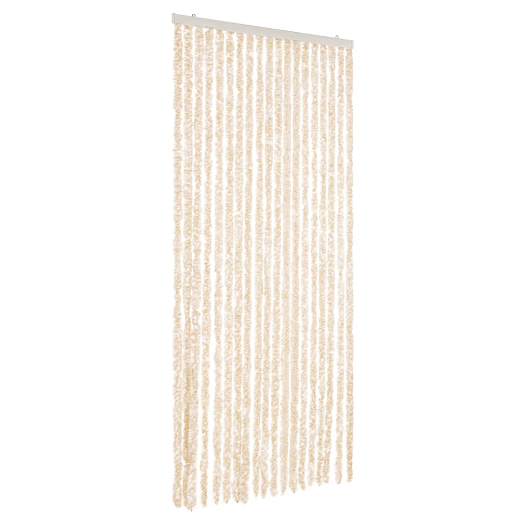 Tenda Antimosche Beige e Bianca 56x200 cm in Ciniglia - homemem39