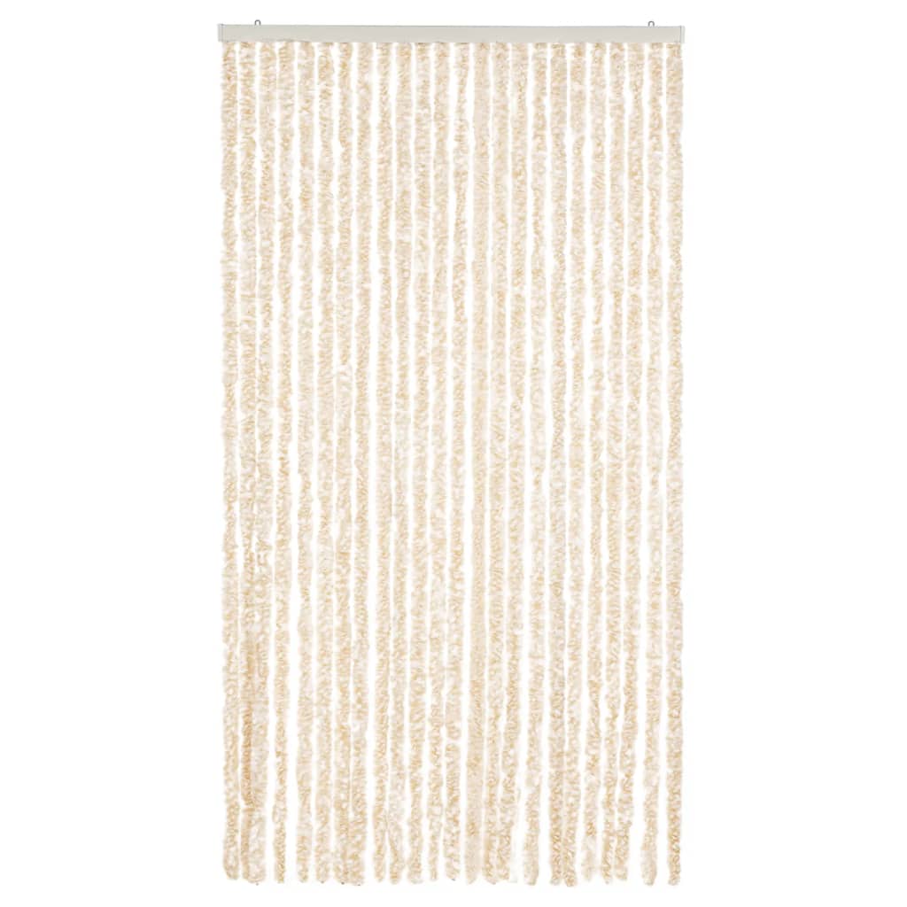 Tenda Antimosche Beige e Bianca 100x230 cm in Ciniglia - homemem39