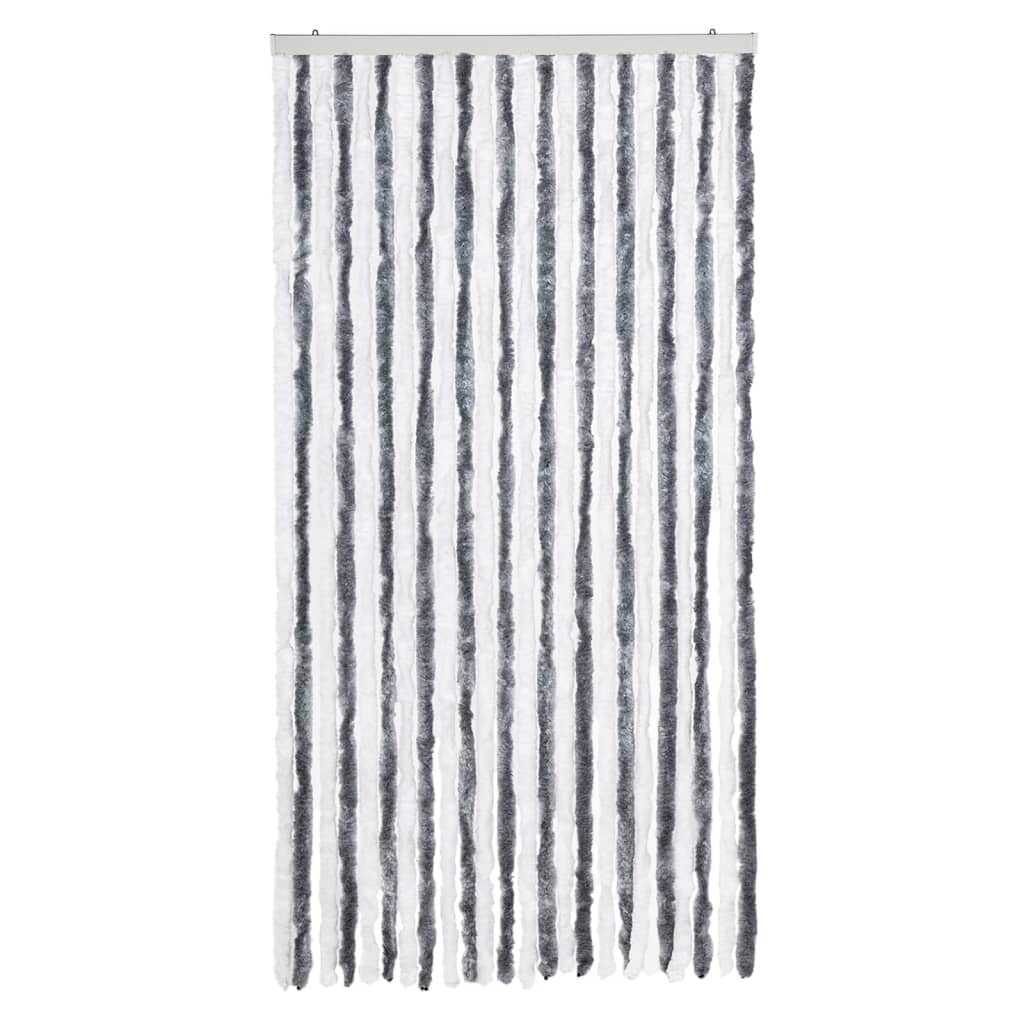 Tenda Antimosche Grigia e Bianca 100x200 cm in Ciniglia - homemem39