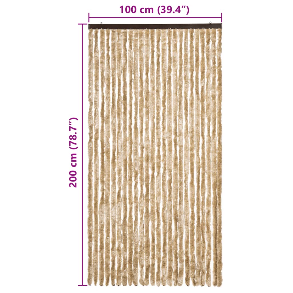 Tenda Antimosche Beige 100x200 cm in Ciniglia - homemem39