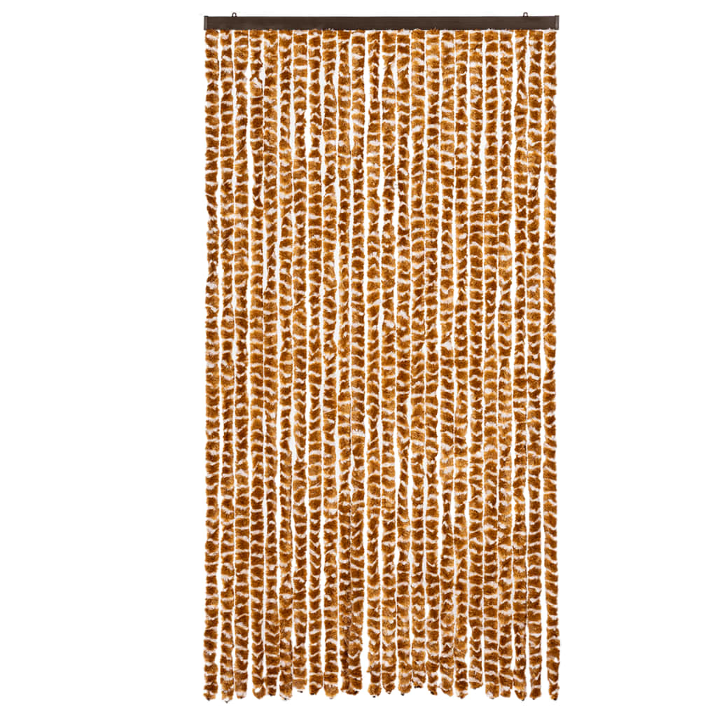 Tenda Antimosche Ocra e Bianca 100x230 cm in Ciniglia - homemem39