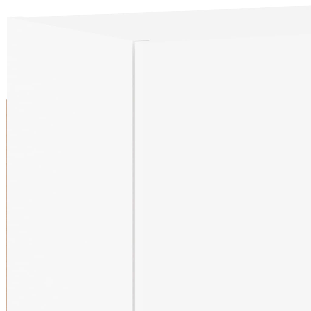 Mobili TV a Muro 4pz Bianchi in Legno Multistrato