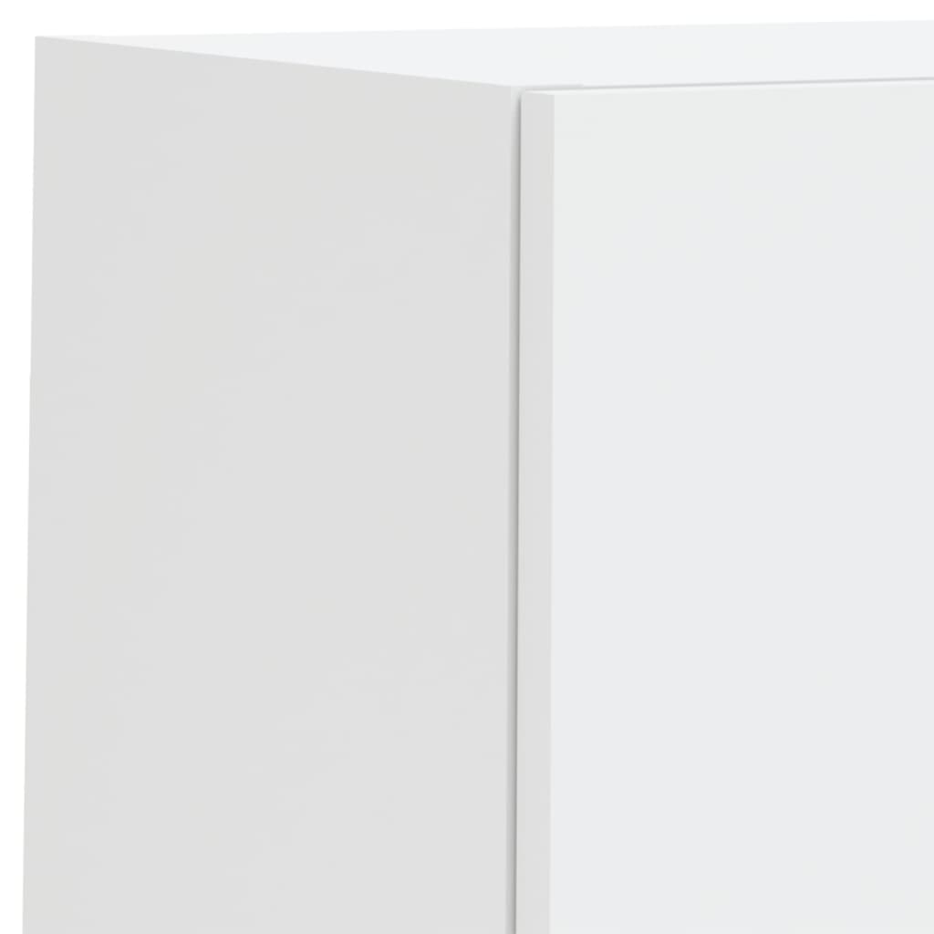 Mobili TV a Muro 4pz con Luci LED Bianchi