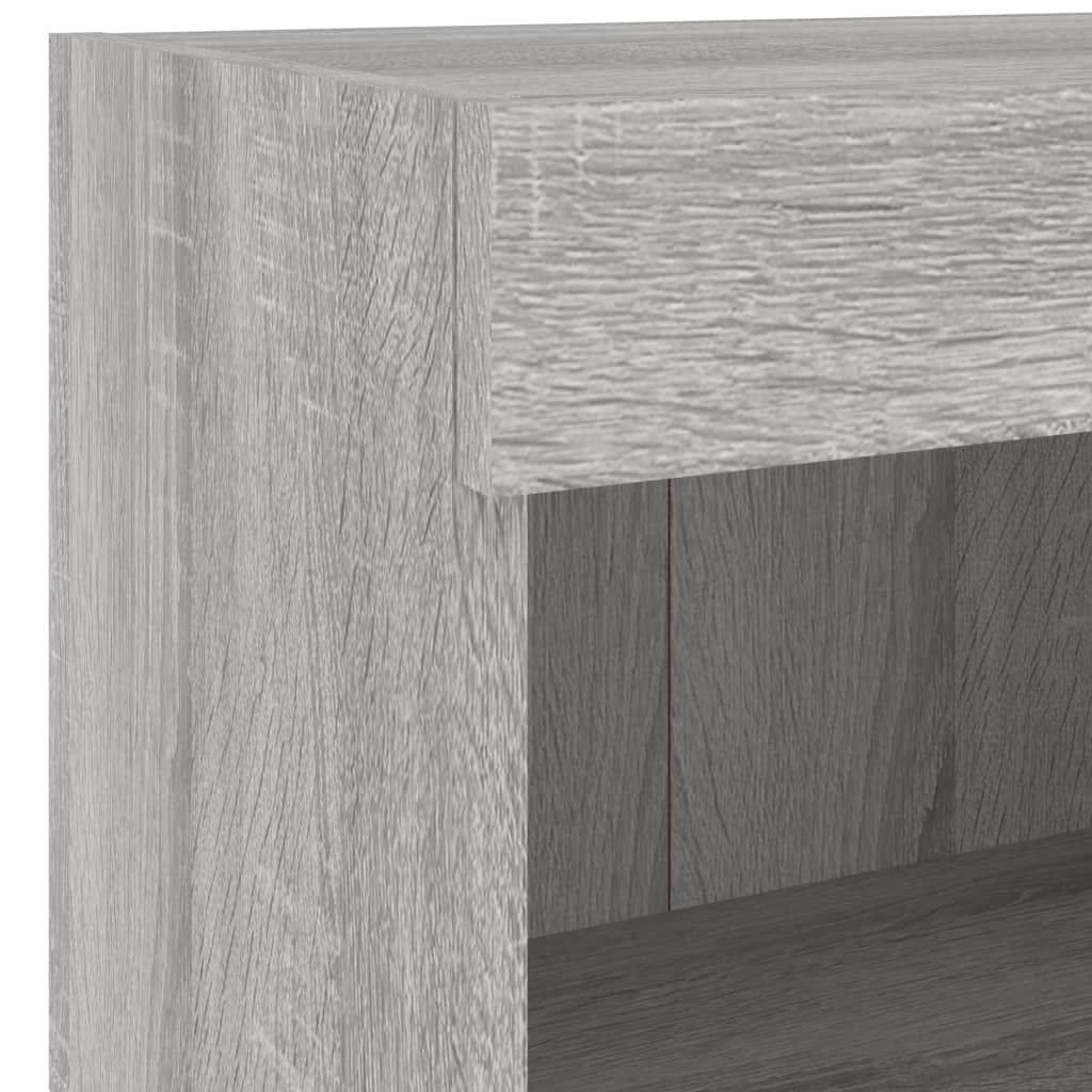 Mobili TV a Muro con LED 5pz Grigio Sonoma in Legno Multistrato | homemem39