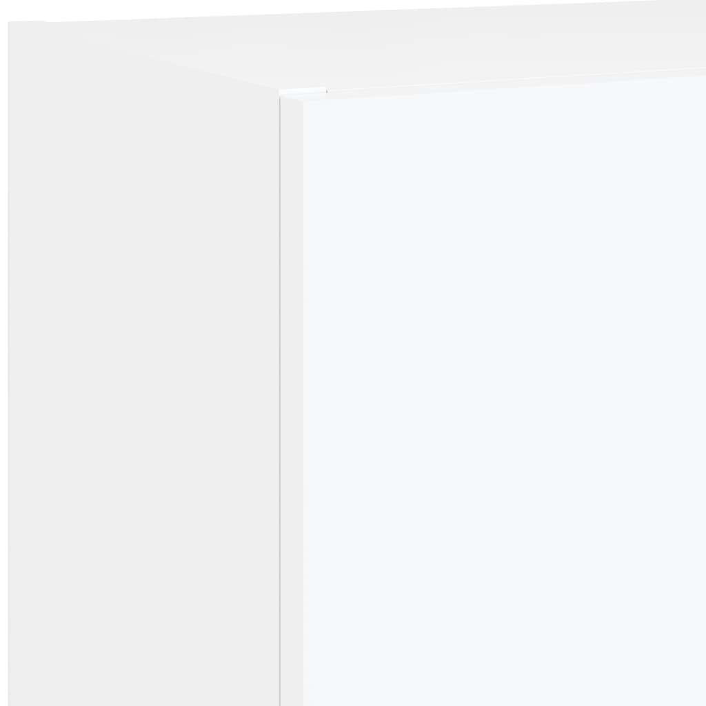 Mobili TV a Muro con LED 5pz Bianchi in Legno Multistrato | homemem39