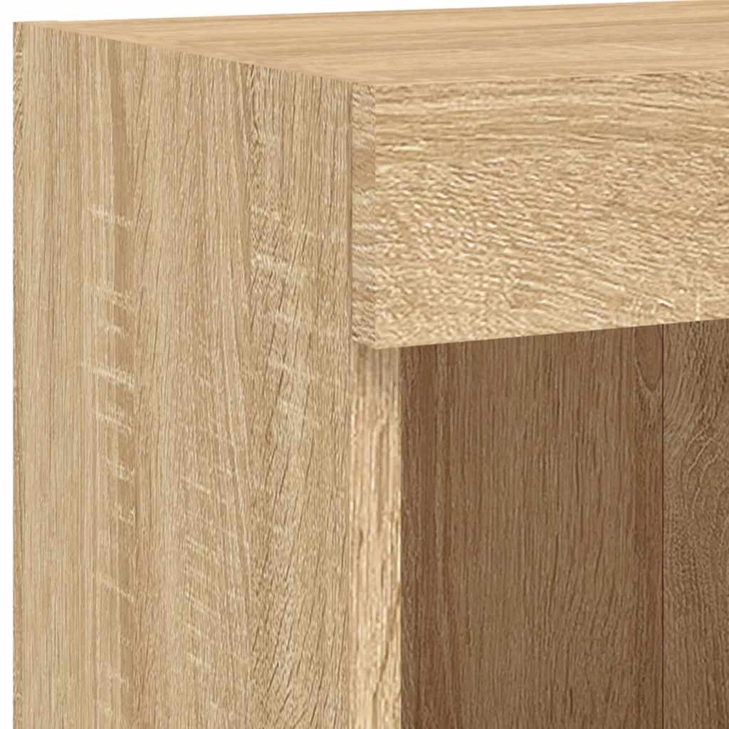 Mobili TV a Muro con LED 6pz Rovere Sonoma Legno Multistrato - homemem39