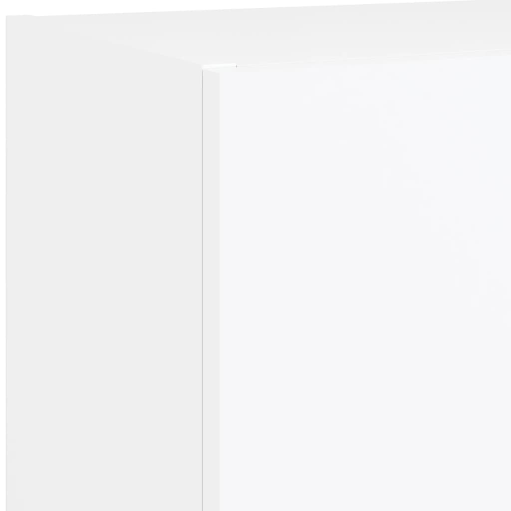 Mobili TV a Muro con LED 5pz Bianchi in Legno Multistrato | homemem39