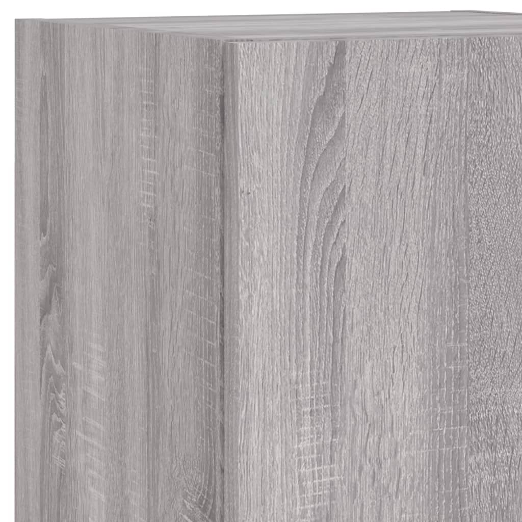 Mobili TV a Muro con LED 4pz Grigio Sonoma in Legno Multistrato | homemem39