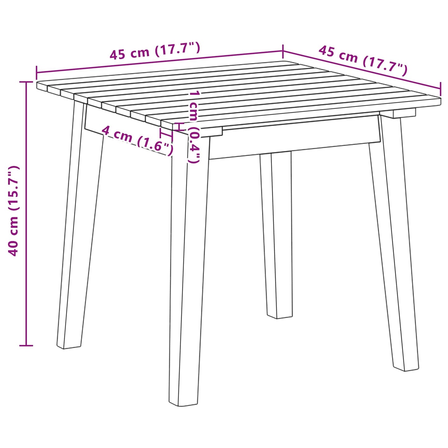Set di Mobili da Giardino Marrone Legno di Acacia Massello