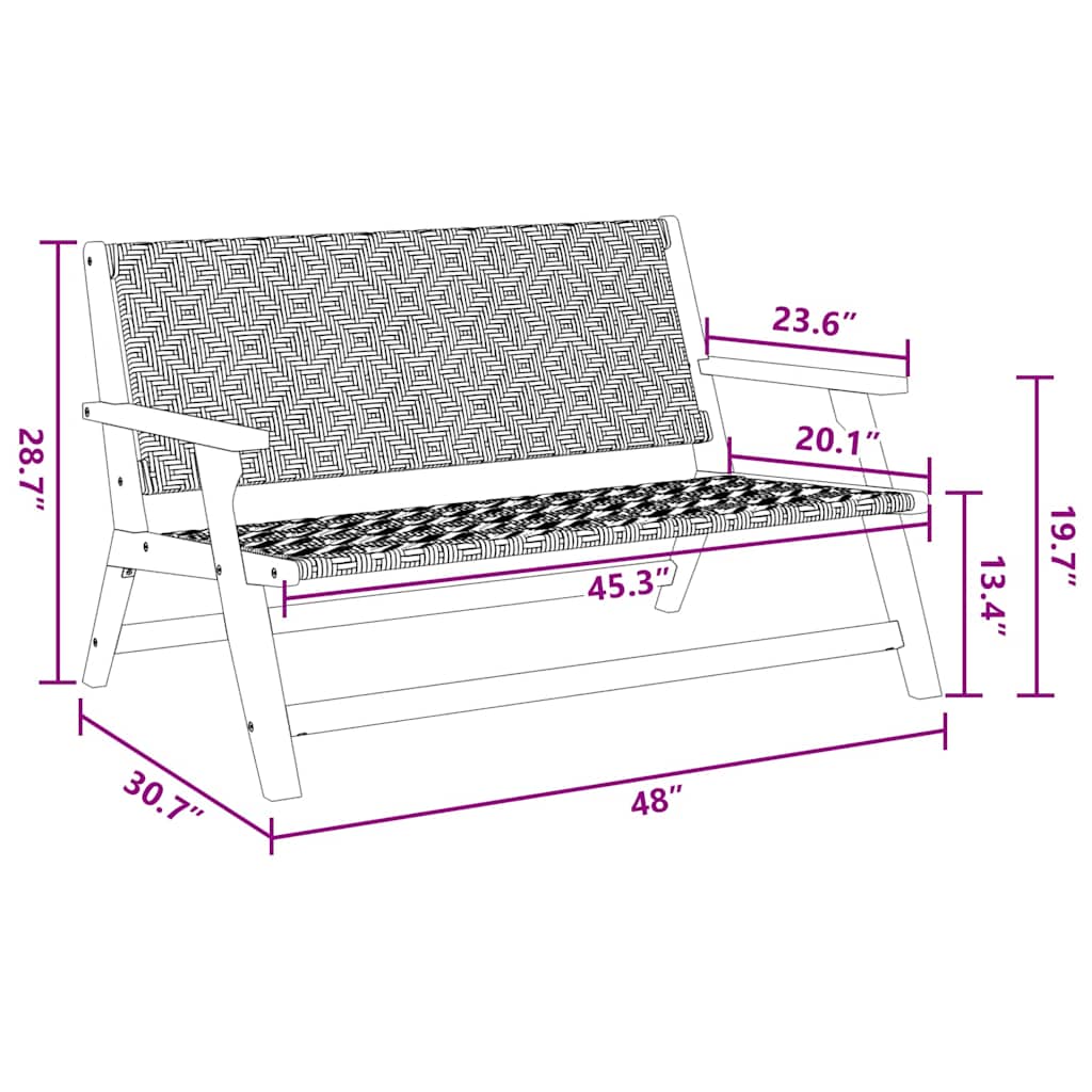 Arredamento da Giardino Bianco 122 x 78 x 73cm