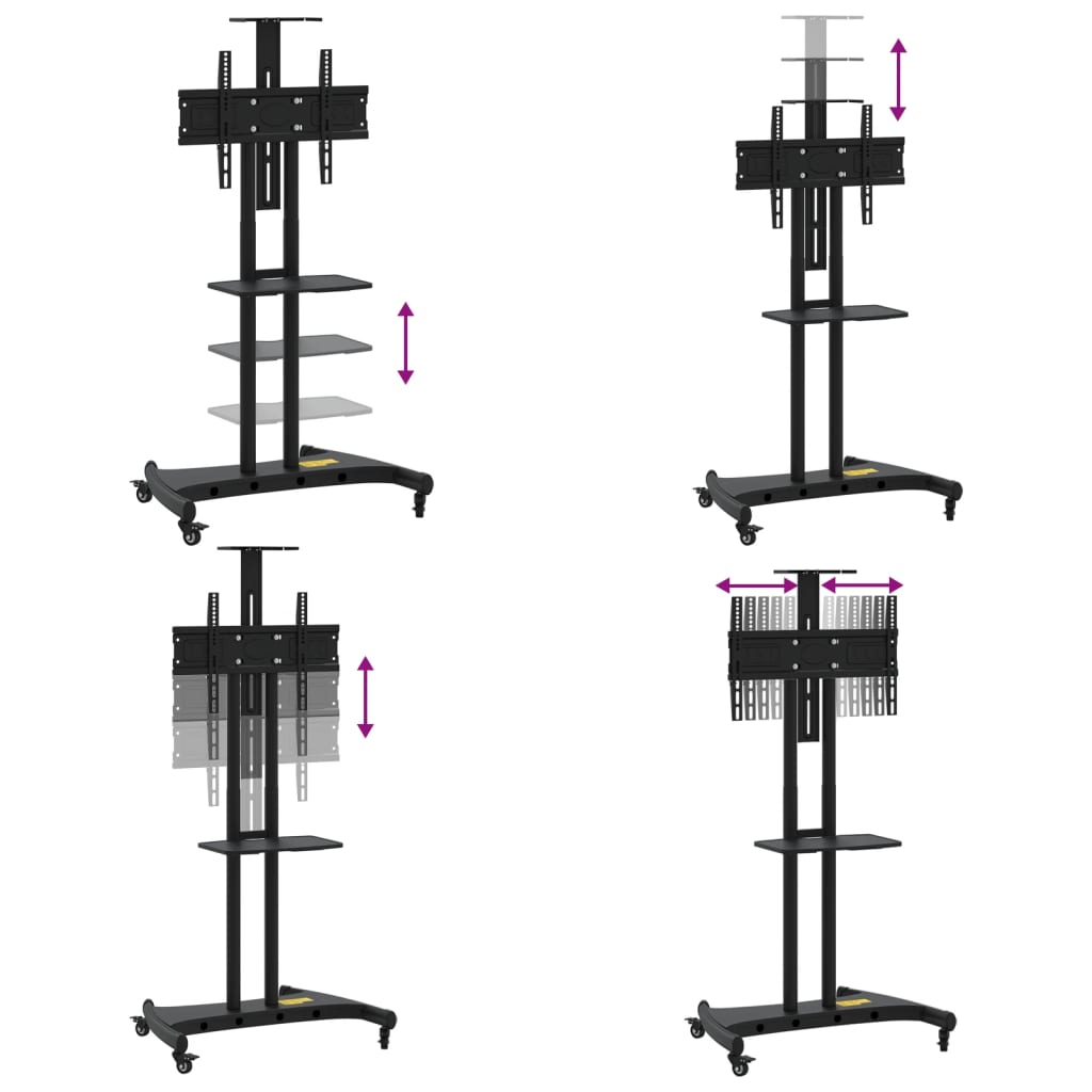 Supporto TV con Ruote Schermo 32"-70" Max VESA 600x400 mm 60kg - homemem39