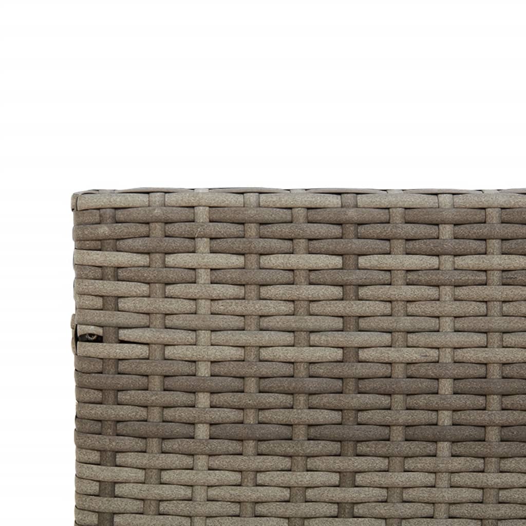 Divano da Giardino con Tavolo e Cuscini a L Grigio Polyrattan | homemem39