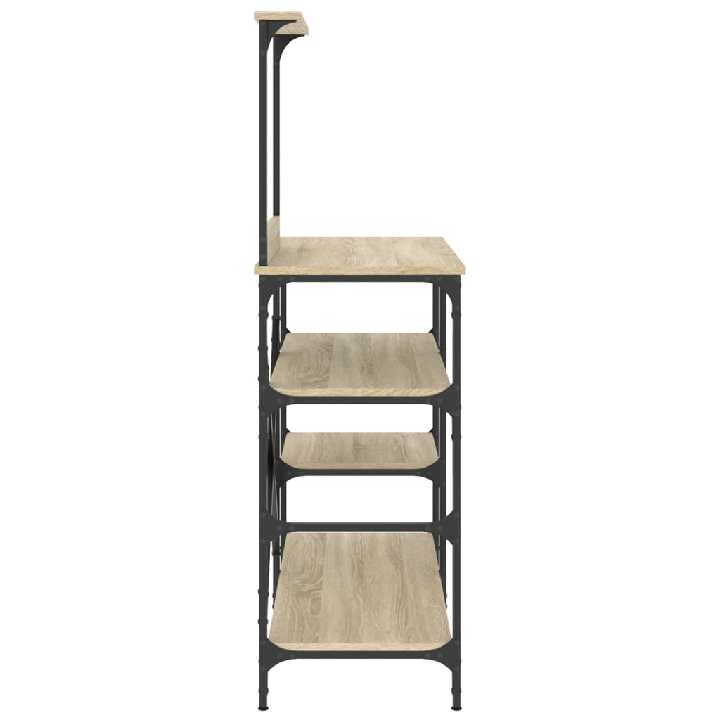 Mobile Cucina Rovere Sonoma 90x40x132 cm Multistrato e Metallo - homemem39