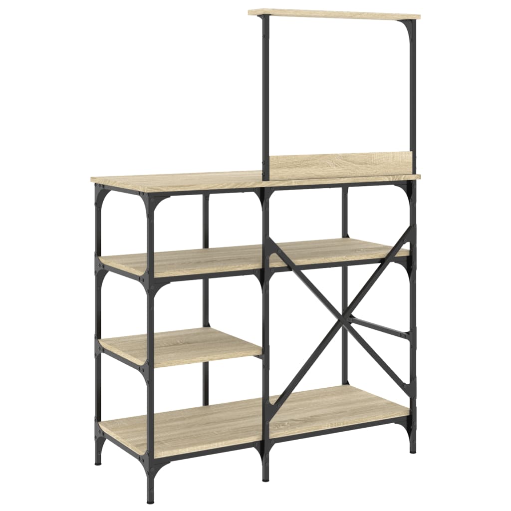 Mobile Cucina Rovere Sonoma 90x40x132 cm Multistrato e Metallo - homemem39