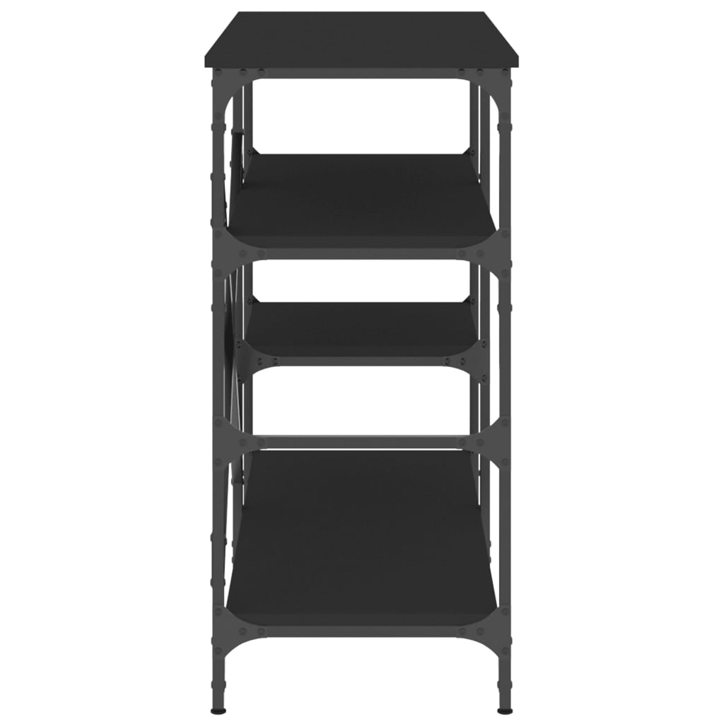 Mobile da Cucina Nero 90x40x84 cm Legno Multistrato e Metallo - homemem39