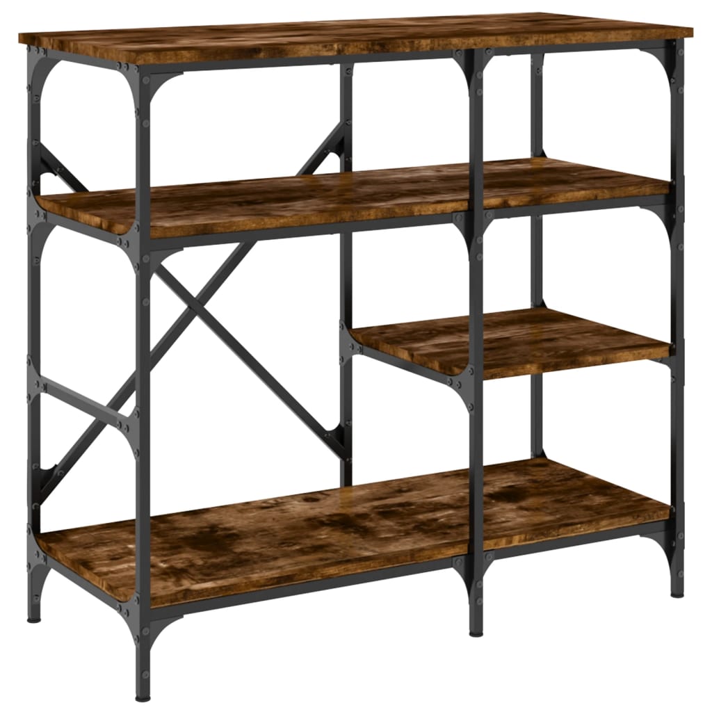 Mobile da Cucina Rovere Fumo 90x40x84 cm Multistrato e Metallo - homemem39