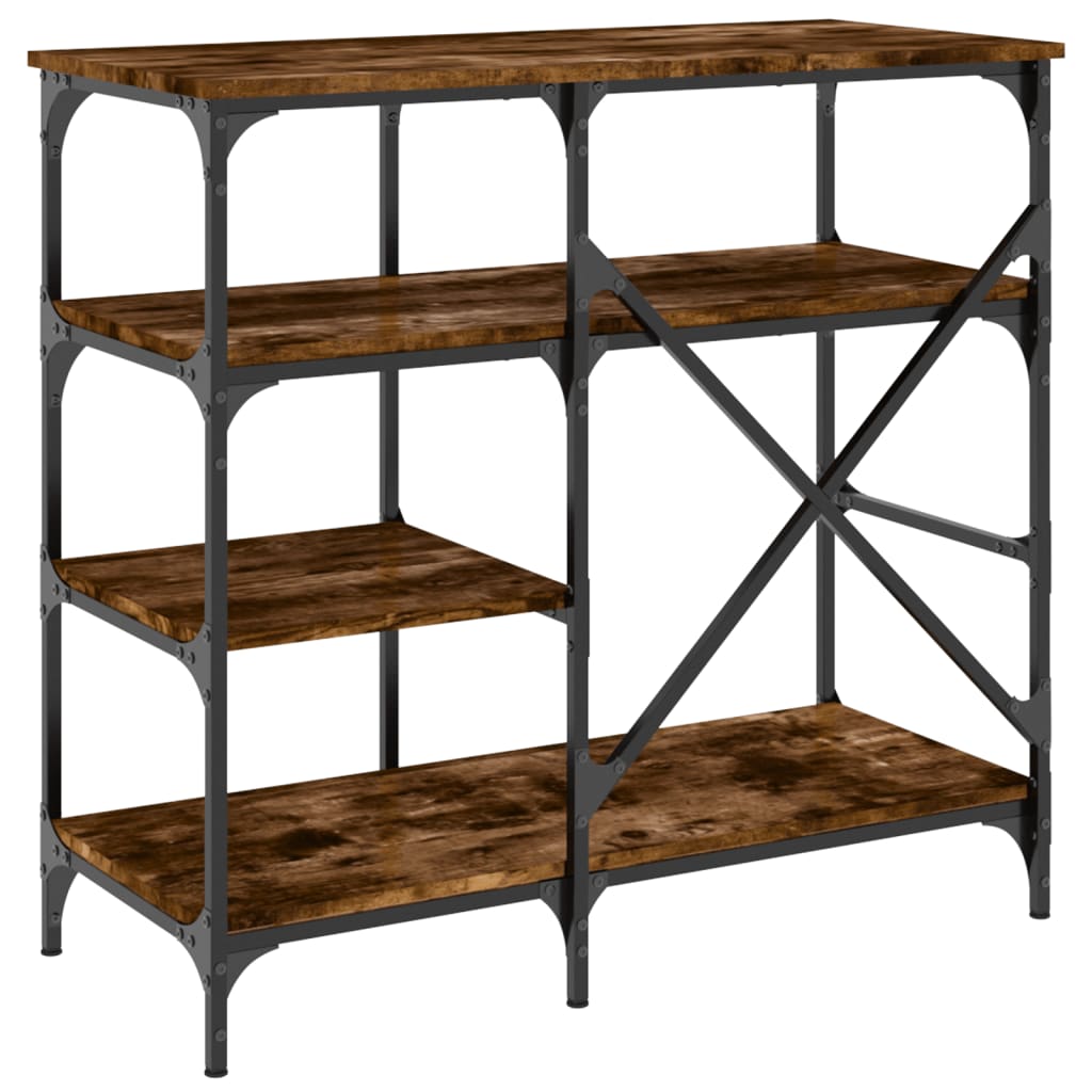 Mobile da Cucina Rovere Fumo 90x40x84 cm Multistrato e Metallo - homemem39