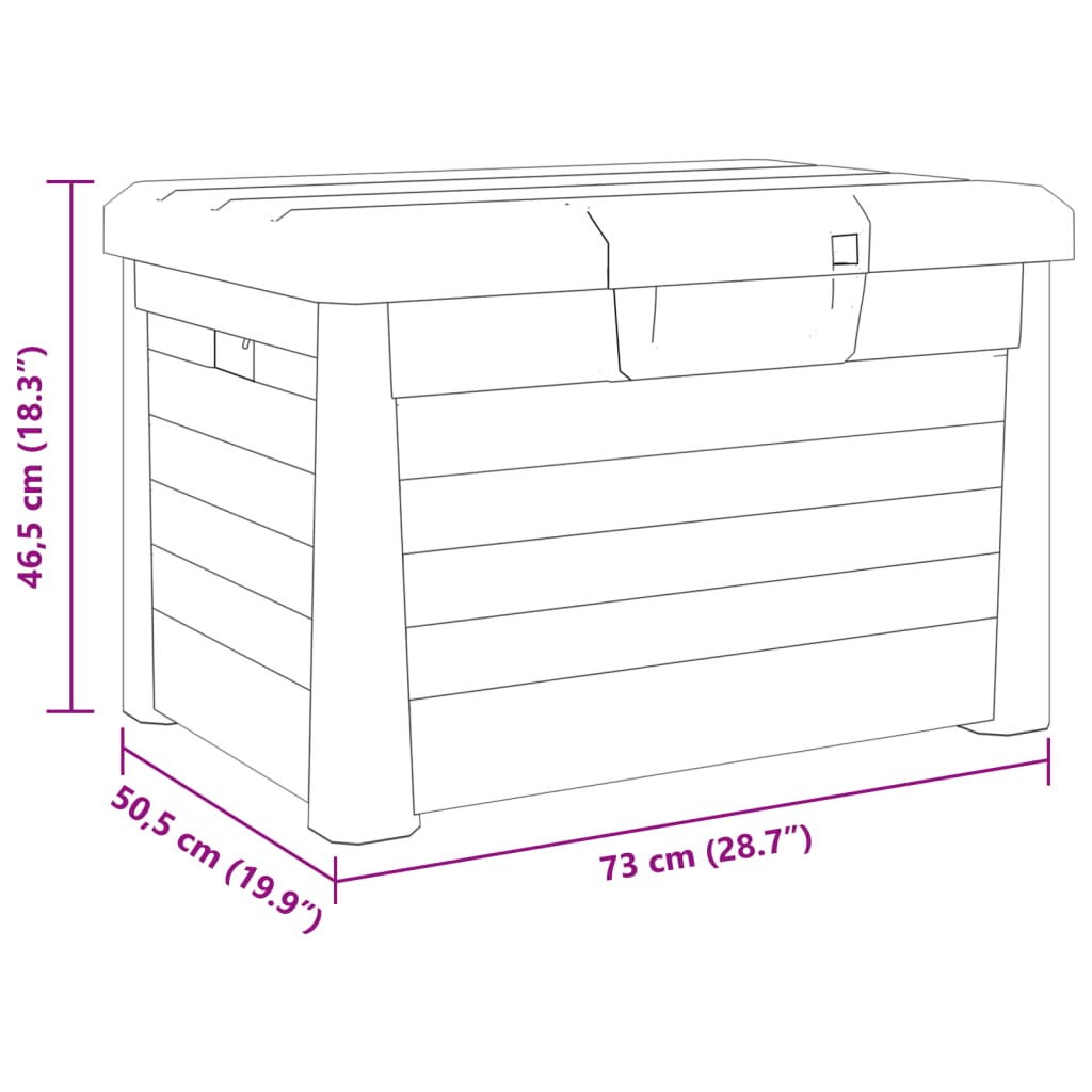 Contenitore Cuscini Antracite 73x50,5x46,5 cm in Polipropilene | homemem39