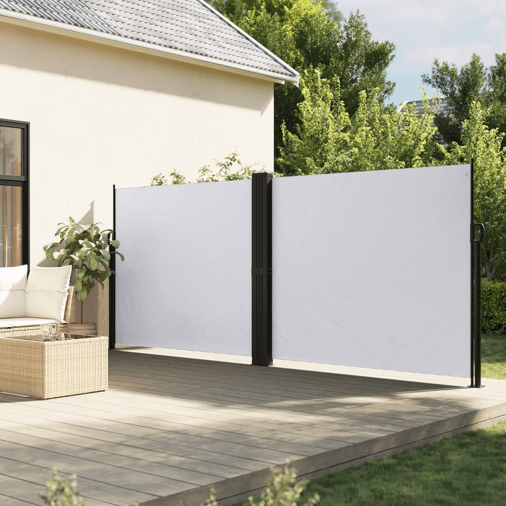 Tenda da Sole Laterale Retrattile Bianco 180x600 cm - homemem39