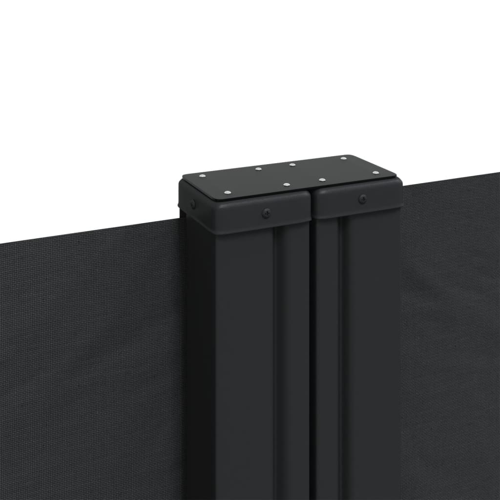 Tenda da Sole Laterale Retrattile Nera 200x1200 cm - homemem39