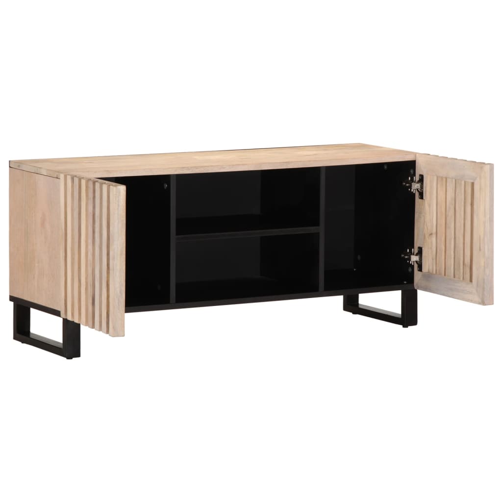 Mobile Porta TV 105x34x46 cm in Legno Massello di Mango - homemem39