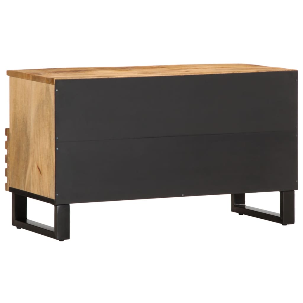Mobile Porta TV 80x34x46 cm in Legno Massello di Mango Grezzo