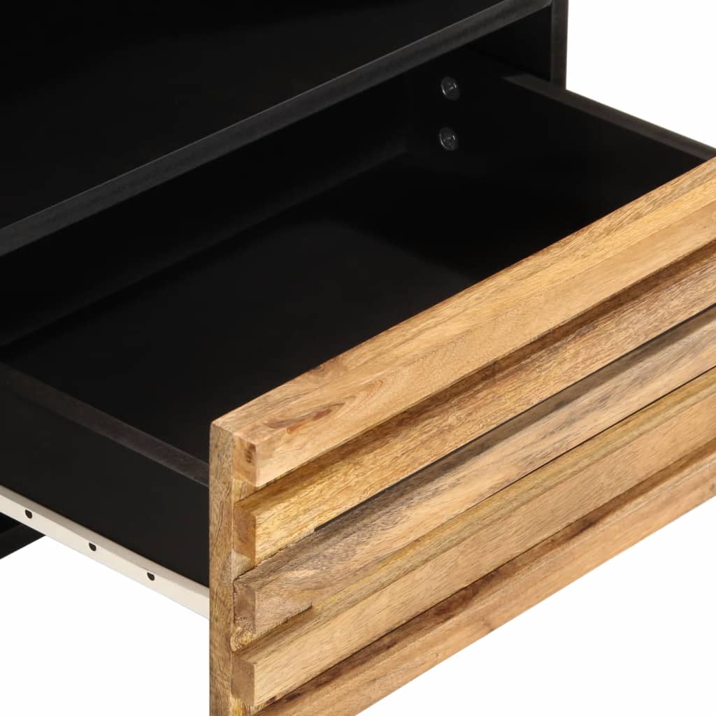 Mobile Porta TV 80x34x46 cm in Legno Massello di Mango Grezzo