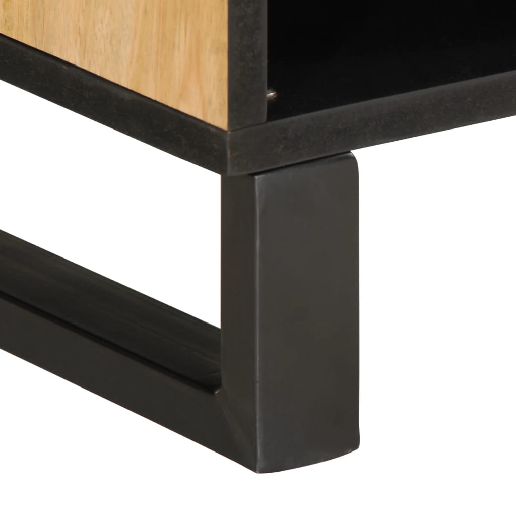 Mobile Porta TV 80x34x46 cm in Legno Massello di Mango Grezzo