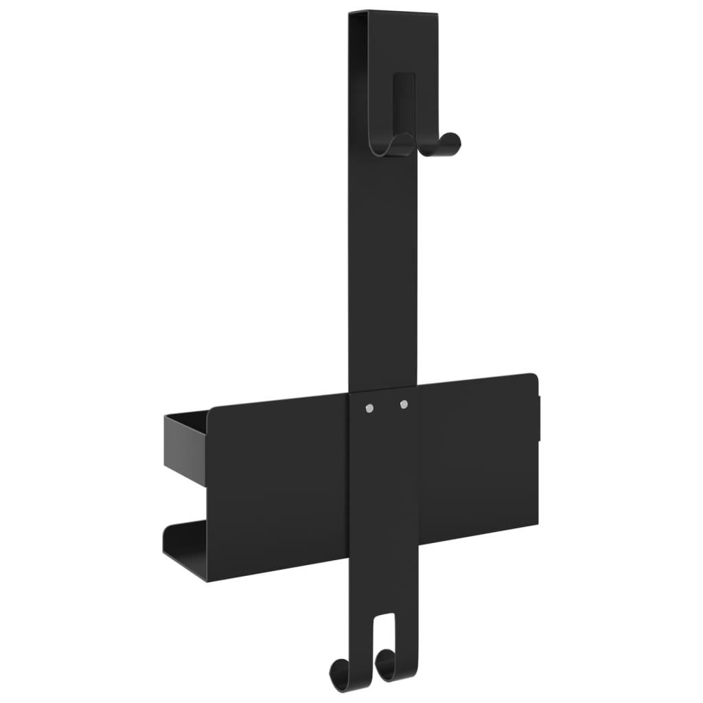 Mensola Doccia Pensile Nero Opaco Acciaio Inox 304 Spazzolato - homemem39