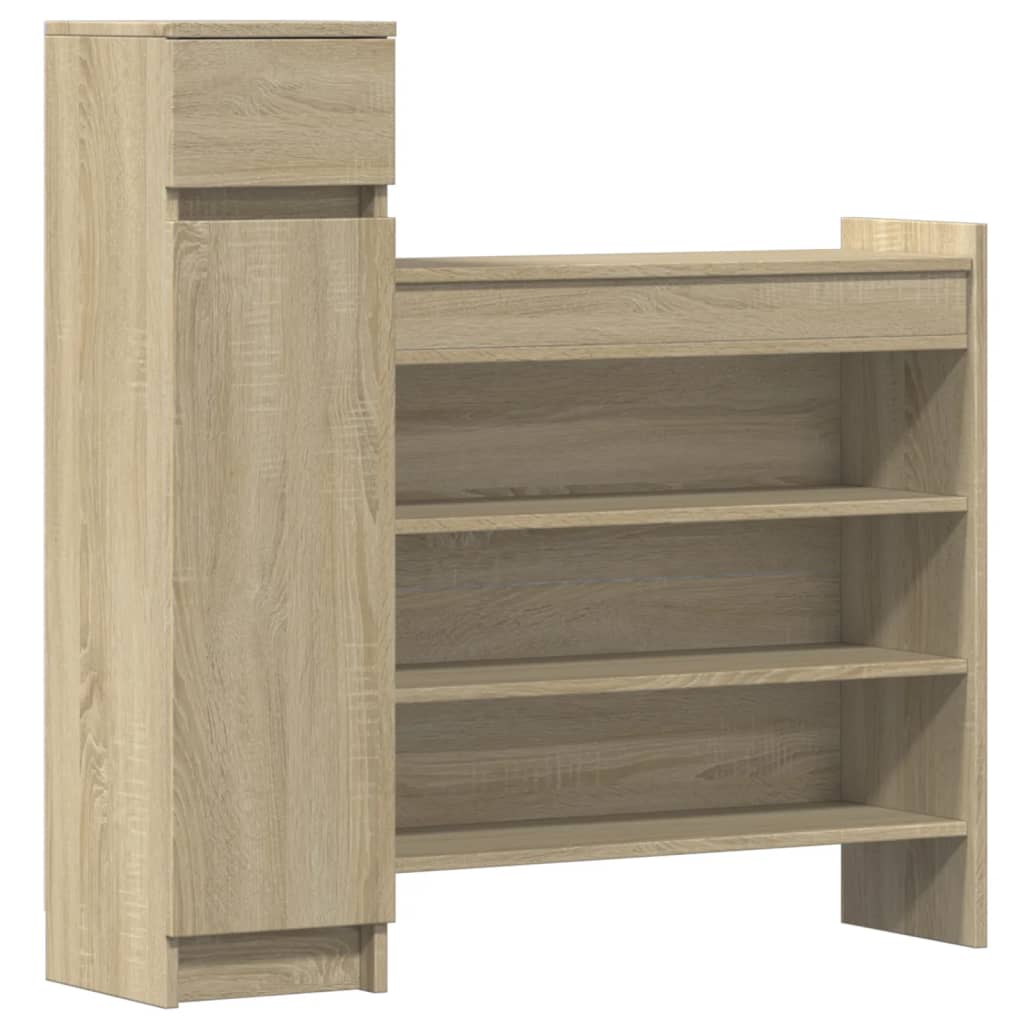 Scarpiera Rovere Sonoma 100,5x28x100 cm in Legno Multistrato - homemem39