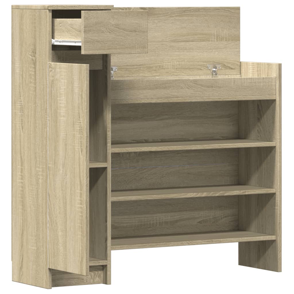 Scarpiera Rovere Sonoma 100,5x28x100 cm in Legno Multistrato - homemem39