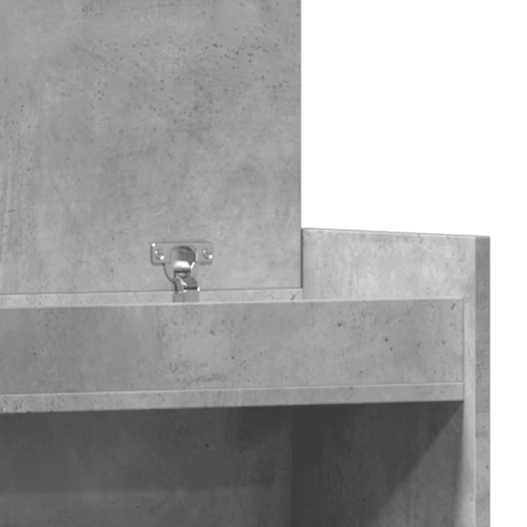 Scarpiera Grigio Cemento 100,5x28x100 cm in Legno Multistrato - homemem39