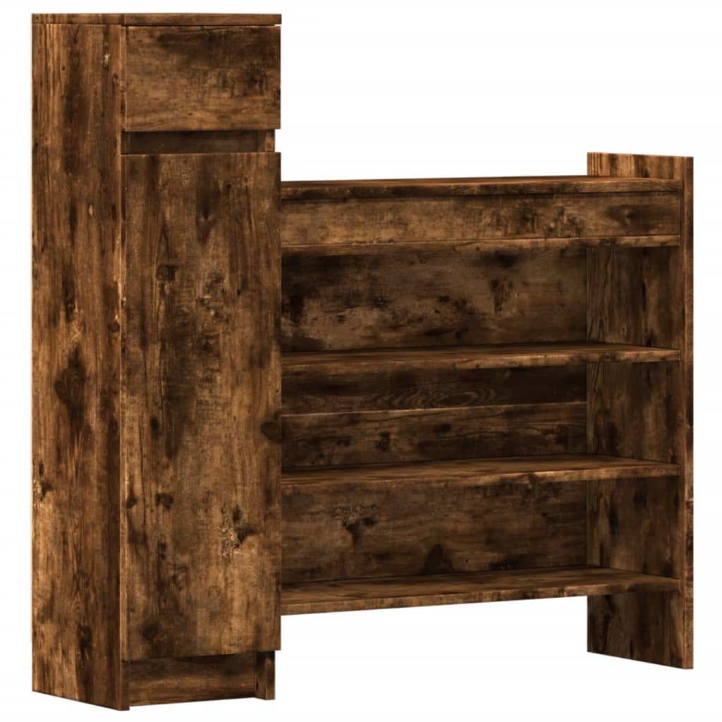 Scarpiera Rovere Fumo 100,5x28x100 cm in Legno Multistrato - homemem39