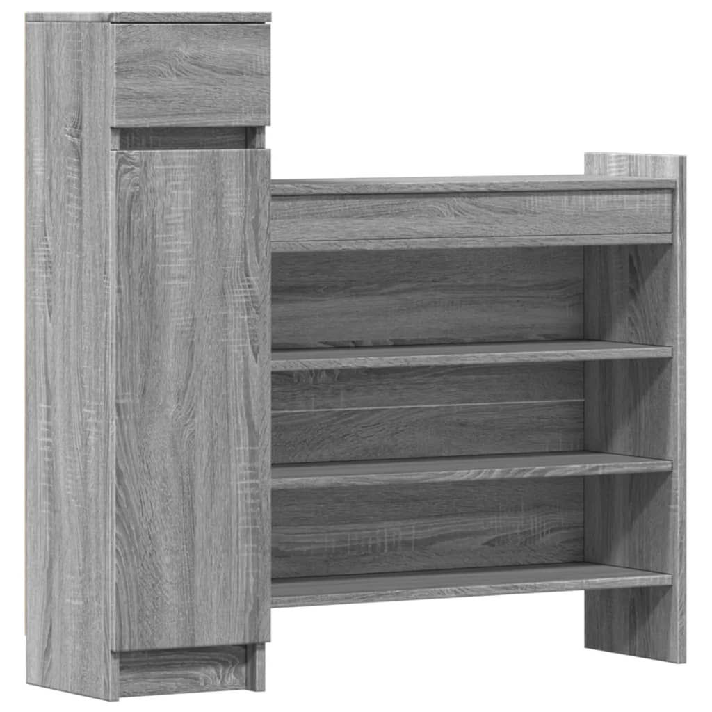 Scarpiera Grigio Sonoma 100,5x28x100 cm in Legno Multistrato - homemem39