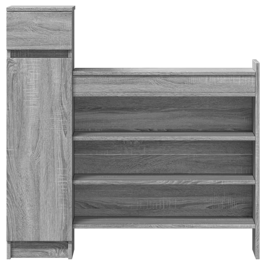 Scarpiera Grigio Sonoma 100,5x28x100 cm in Legno Multistrato - homemem39