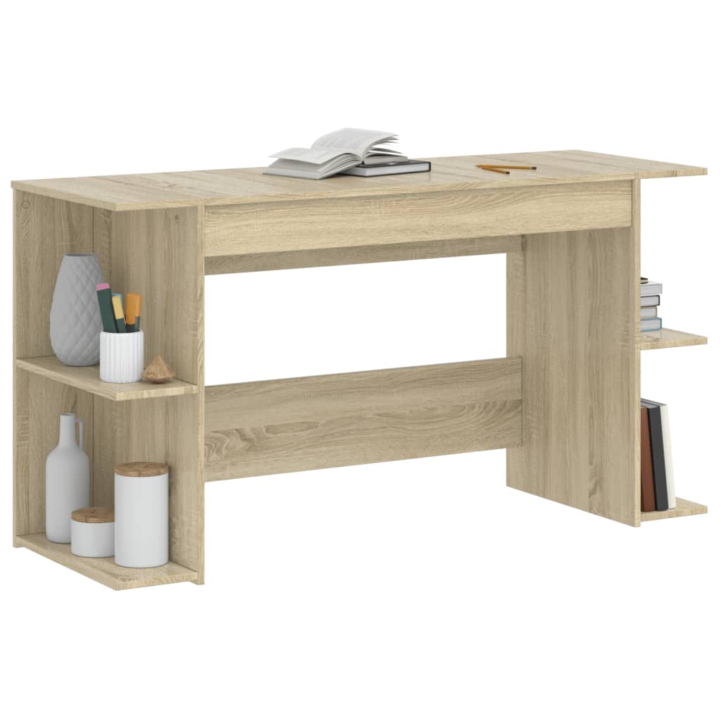 Scrivania Rovere Sonoma 140x50x75 cm in Legno Multistrato - homemem39