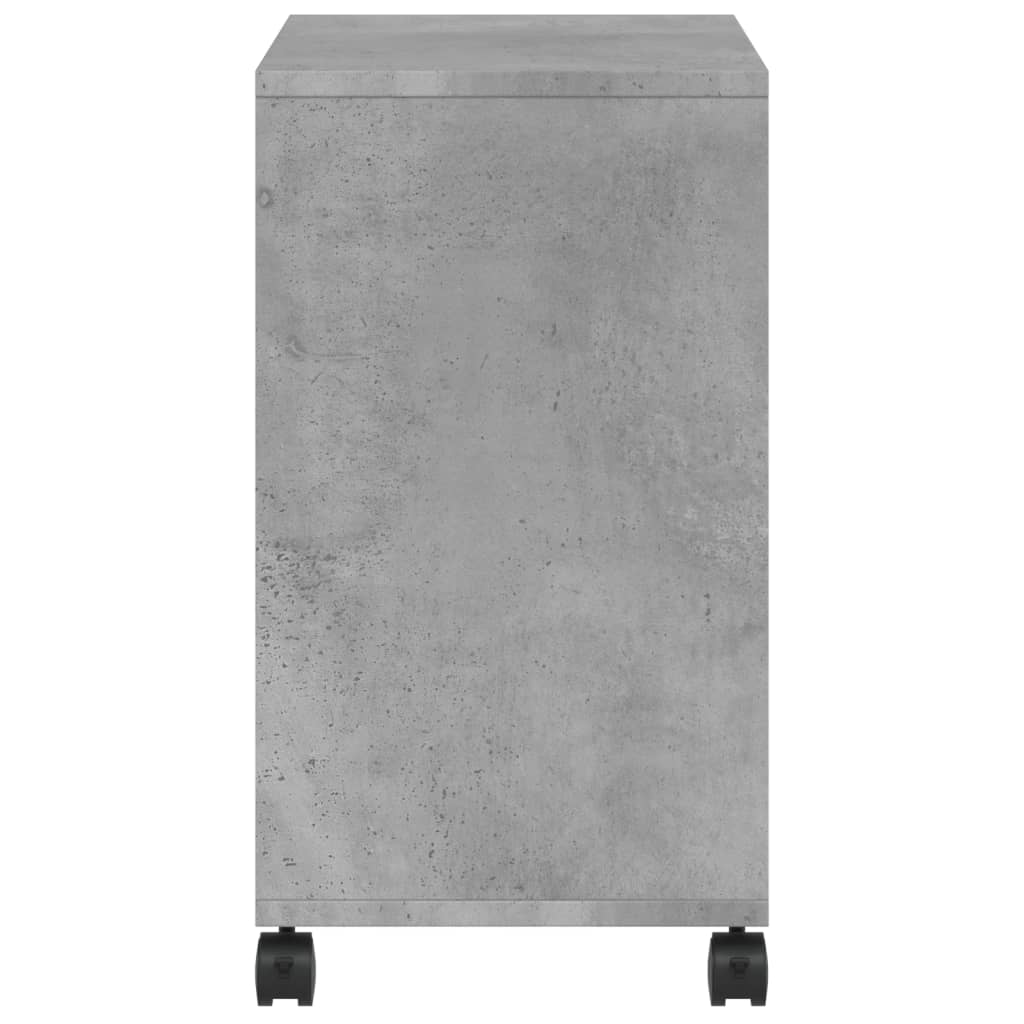 Tavolino con Ruote Grigio Cemento 50x30x55 cm Legno Multistrato - homemem39