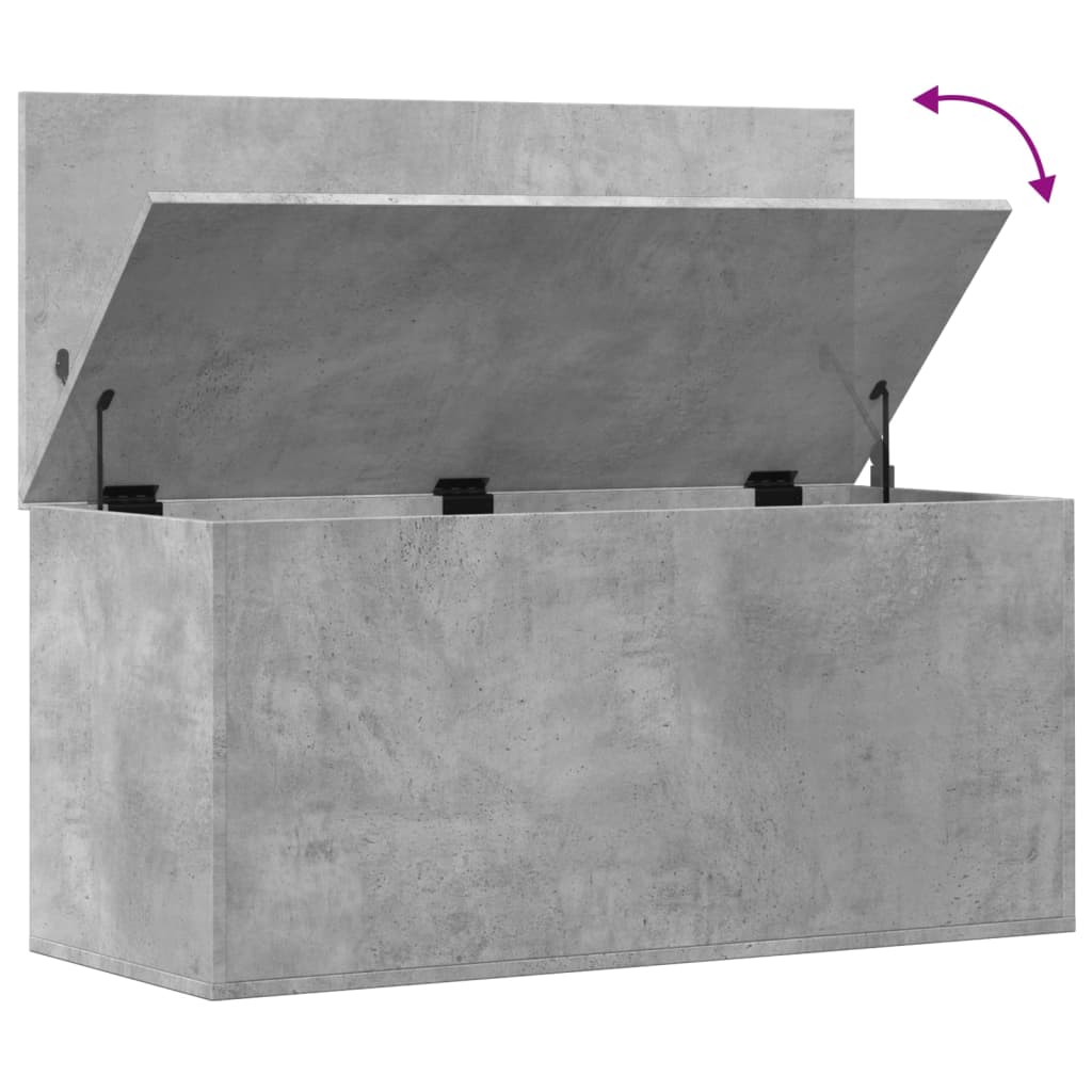 Contenitore Grigio Cemento 100x42x46 cm in Legno Multistrato