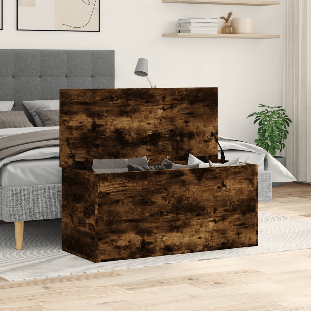 Contenitore Rovere Fumo 100x42x46 cm Legno Multistrato - homemem39